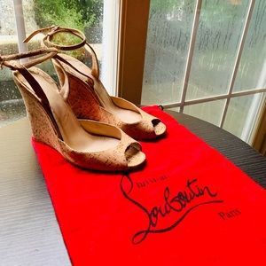 Christian Louboutin cork sandals size 36.5